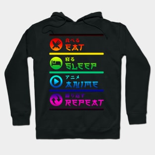 EAT SLEEP ANIME REPEAT Hoodie